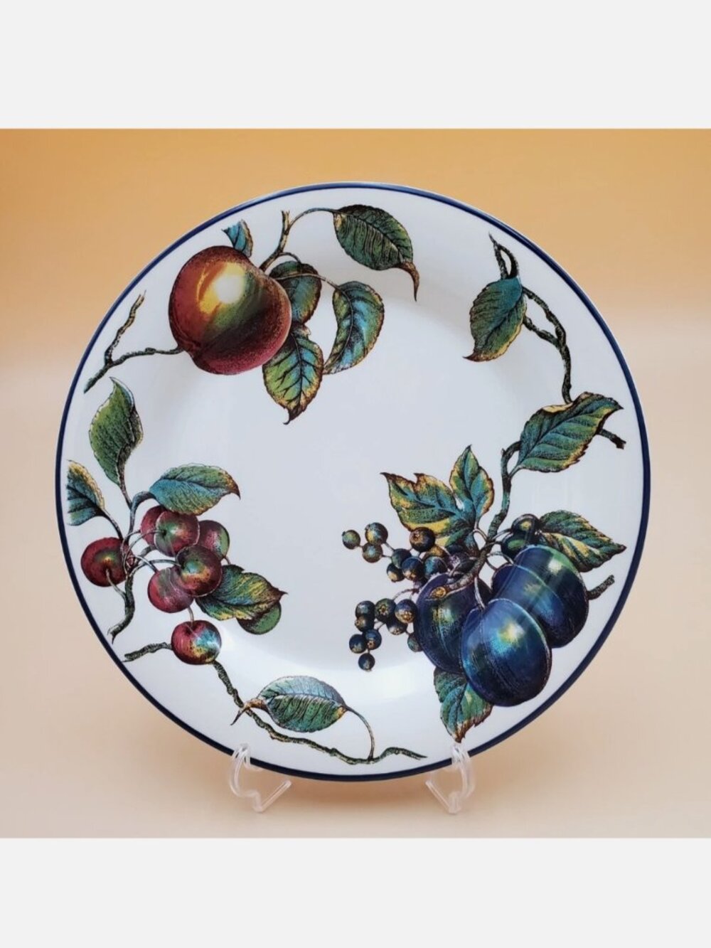 NWT Vtg French Country Cottage Pier 1 Macintosh 10 1/4" Dinner Plate Engl Fruit